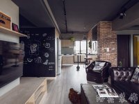 工業風格家居裝修裝飾室內設計效果-A503-4-3
